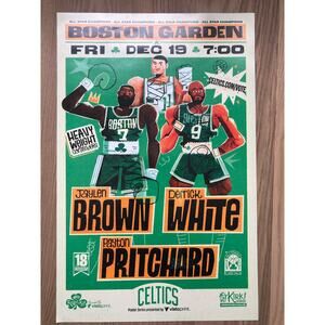 Boston Celtics Artist Residency Poster 11x17 Kirk Wallace Heavyweight Contenders